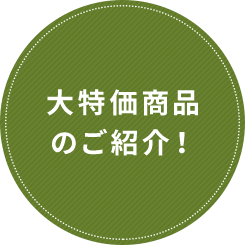 大特価商品のご紹介